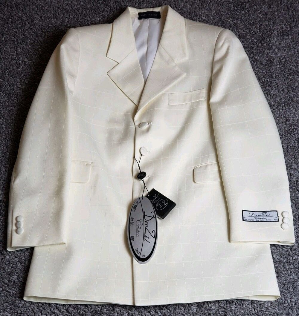 DenZel Collection Satiny Cream 2 Piece Suit Style No M68335 Color No 07 NWT Mint